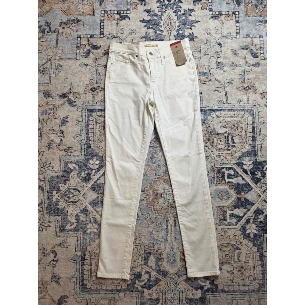 NWT Levi's Women's Size 28 x 30 311 Shaping Skinny Mid Rise White Denim Jeans